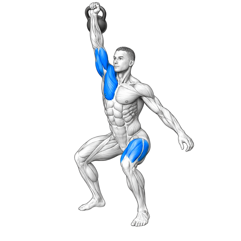 Single-Arm Overhead Kettlebell Squat