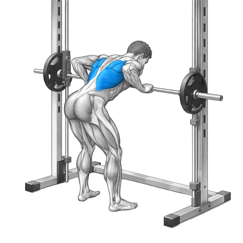 Smith Machine Bent Over Row exercise demonstration
