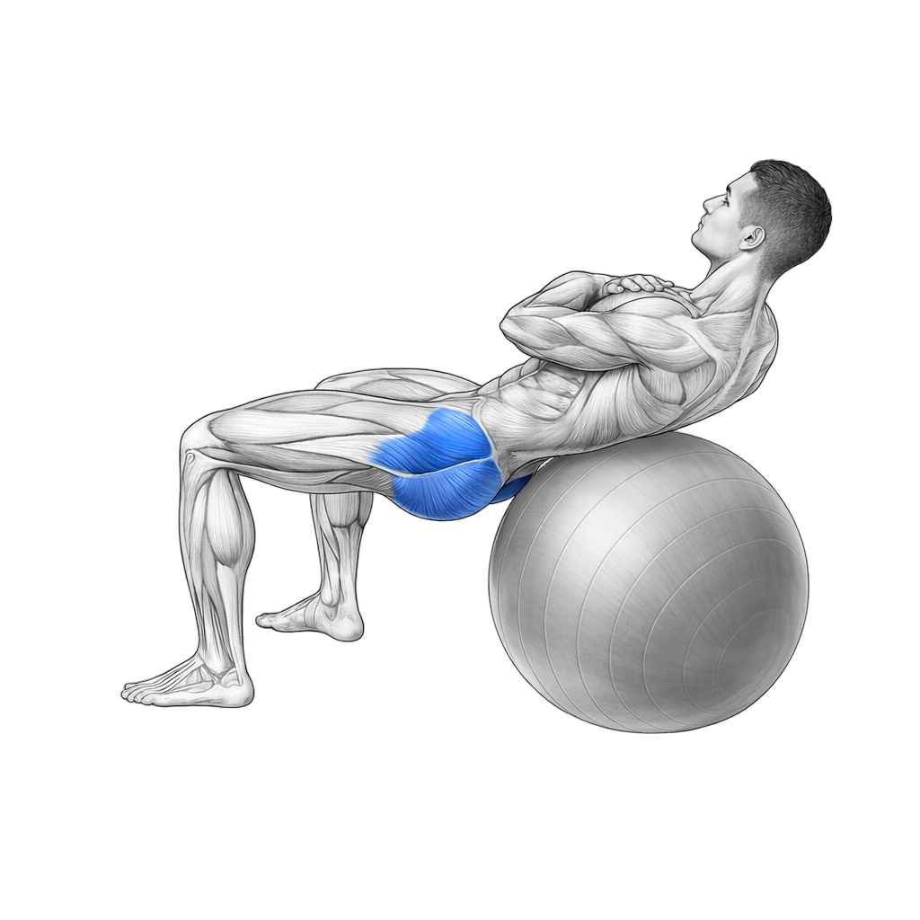 Stability Ball Hip Bridge
