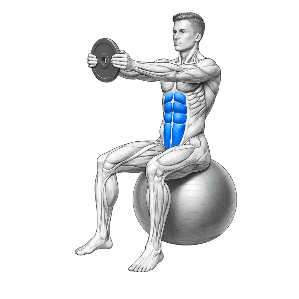 Stability Ball Seated Twist