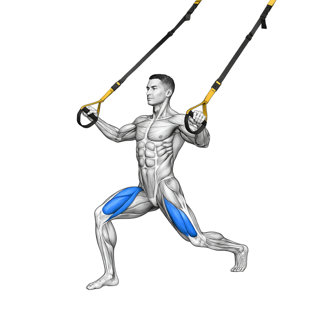 TRX Forward Lunge with Chest Stretch
