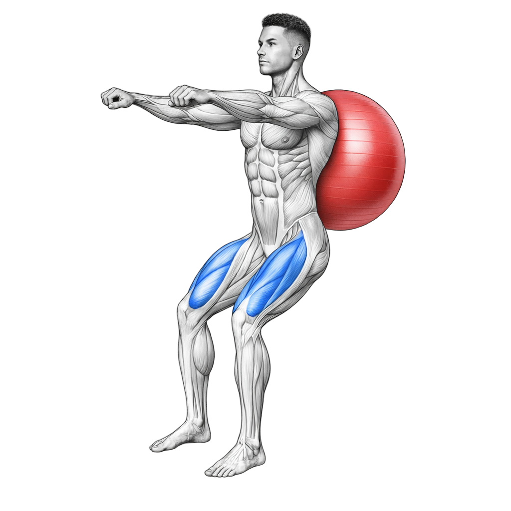 Wall Squat exercise demonstration