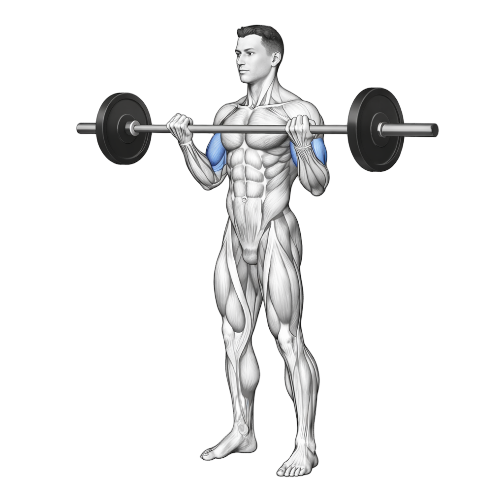 Wide Grip Barbell Curl