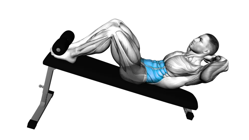 Decline Crunch exercise demonstration