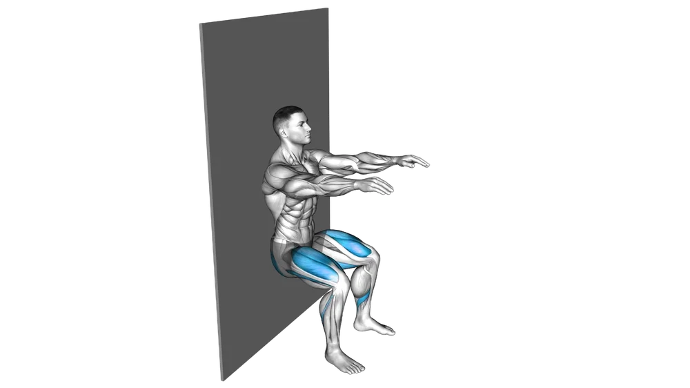 Wall Sit exercise demonstration