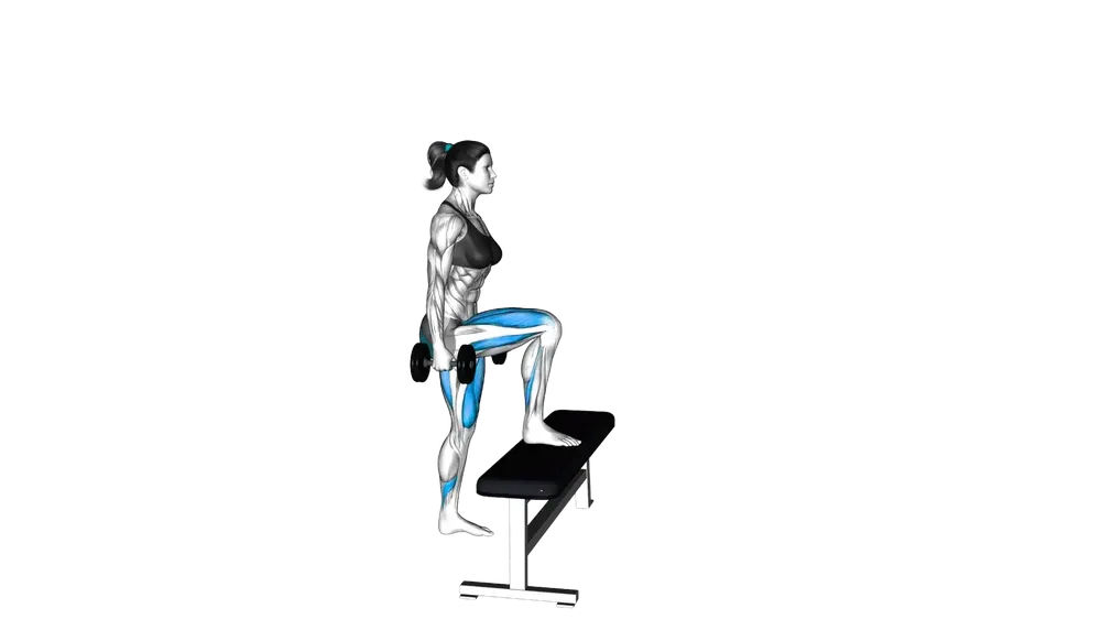 Dumbbell Step Up exercise demonstration